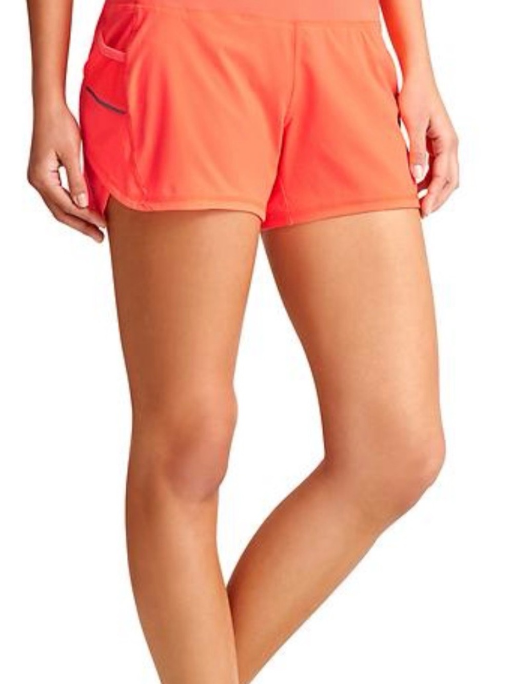 Athleta Women’s XS Orange Active Shorts Back Zipper Pocket Like New